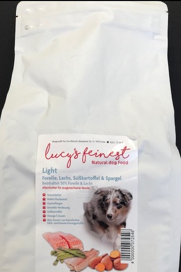 Lucy`s feinest Senior/Light Lachs mit Süßkartoffel und Spargel 2 kg getreidefrei
